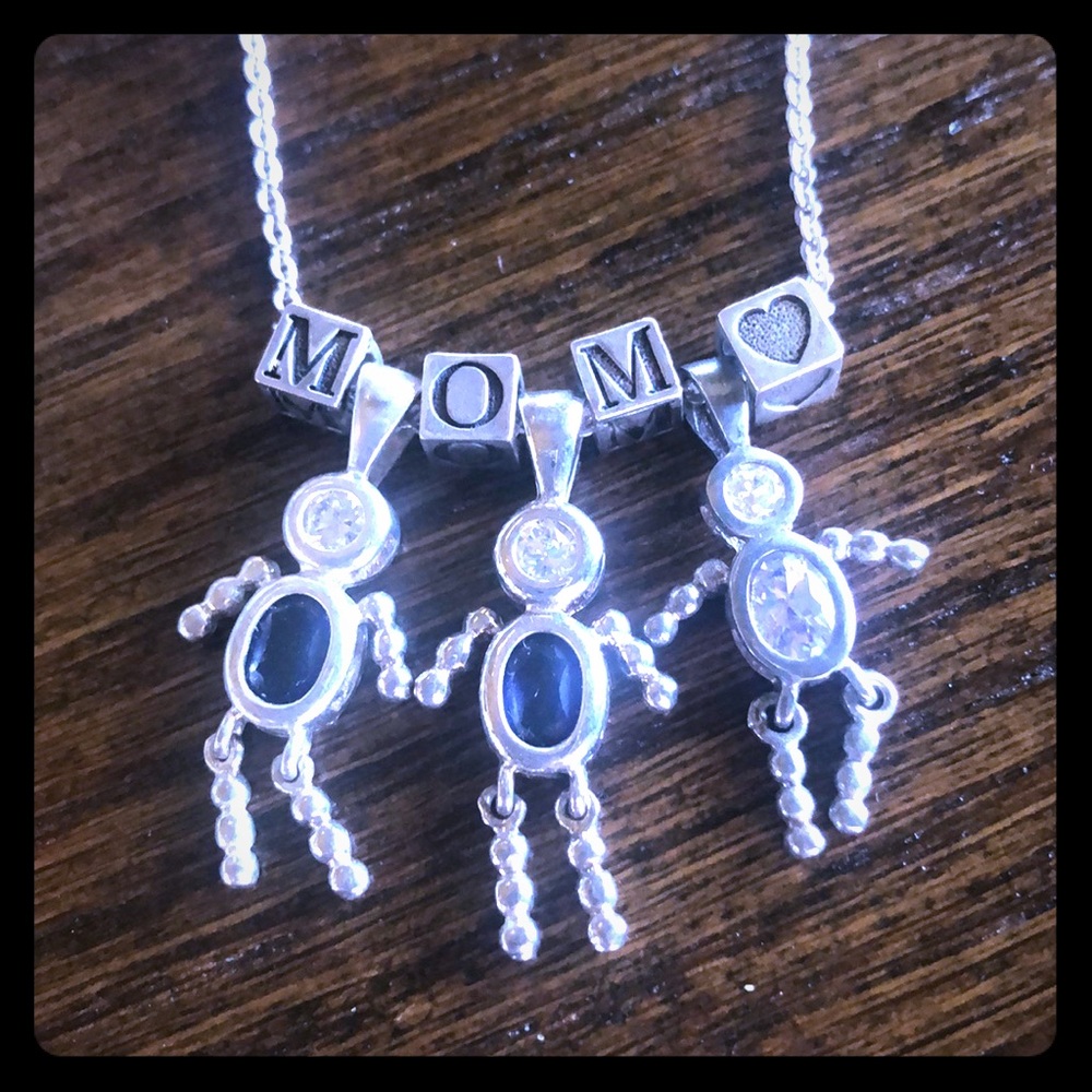 💙💙Darling silver silver costume MOM necklace💖